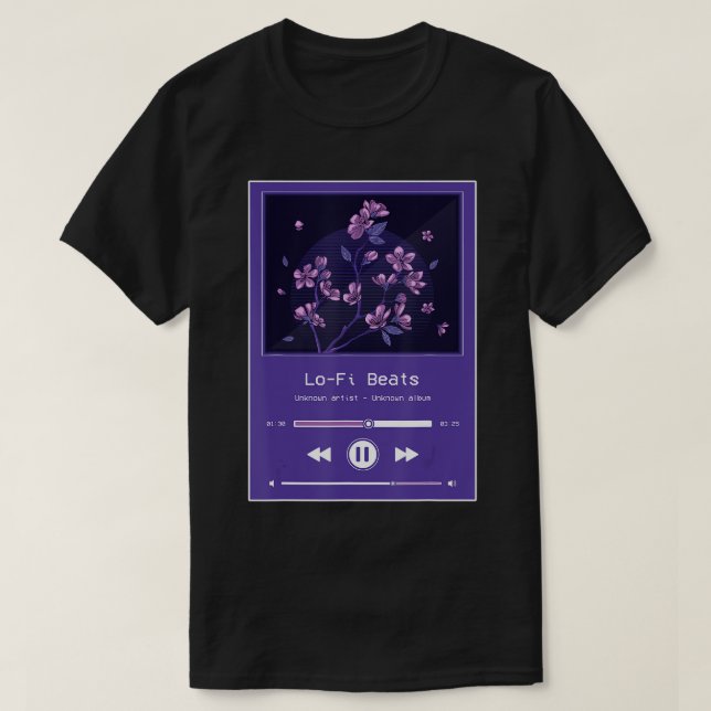 Camiseta Flujo de flores de cerezo de Sakura, estética de L (Diseño del anverso)