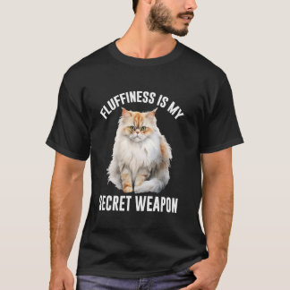 Camiseta FLUJO DE Gatos Persa ES MI ARMA SECRETA Graciosa C