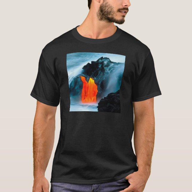 Camiseta Flujo de lava del volcán de Kilauea Hawaii (Anverso)