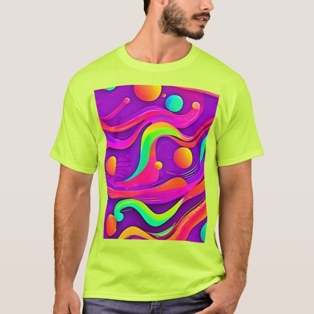 Camiseta Flujo del arco iris: diversión abstracta (Anverso)