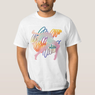 Camiseta Flujo dinámico: Figura abstracta en movimiento