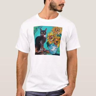 CAMISETA FLUJOS CON CAT EN TURQUÍA AZUL