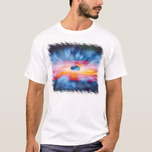 Camiseta Flujos de salida de un agujero negro - Concepto de