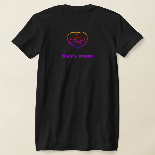 Camiseta Fluo Cute Personalisiert Hund Mama (Distribución Reverso )