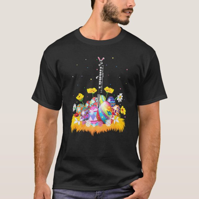 Camiseta Flute Music Easter Egg Funny Flute Easter Sunday (Anverso)
