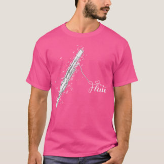 Camiseta Flute Music Flutist Player Instrumental de música
