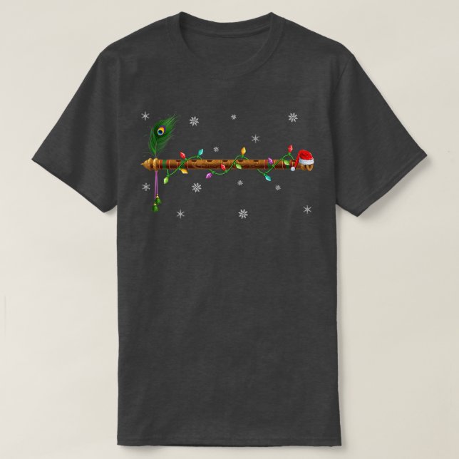 Camiseta Flute Music Lover Xmas enciende Santa Flute Christ (Diseño del anverso)