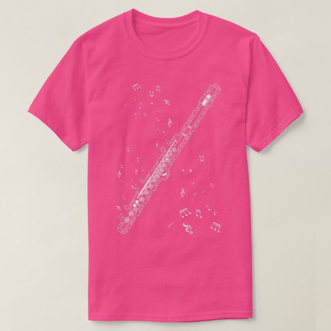 Camiseta Flute Music Notes: El músico de instrumentos Fluti (Diseño del anverso)