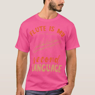 Camiseta Flute Pla, instrumento musical flautista en segund