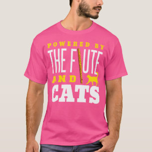 Camiseta Flute Shirt Funny Cat Lover Lover Instrumento de A