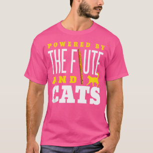 Camiseta Flute Shirt Funny Cat Lover Lover Instrumento de A