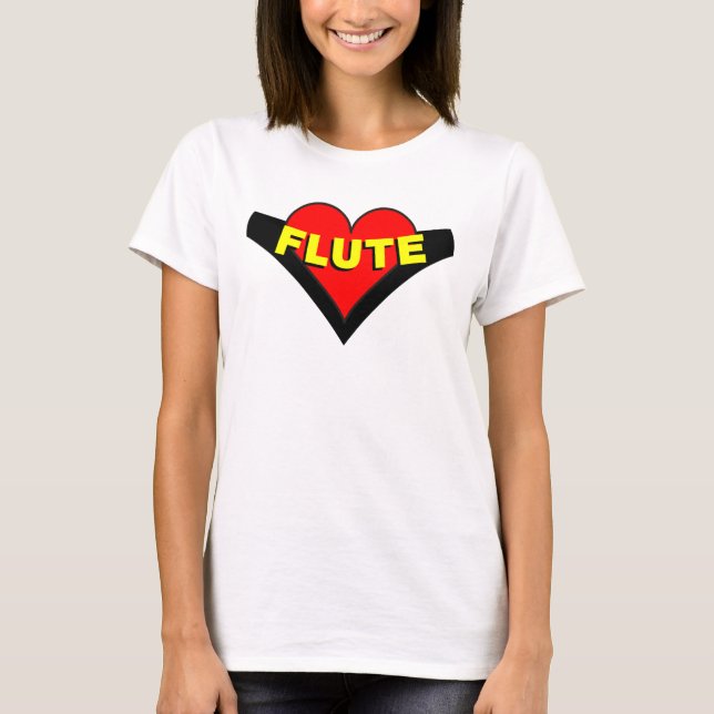 Camiseta Flute sobre el corazón (Anverso)