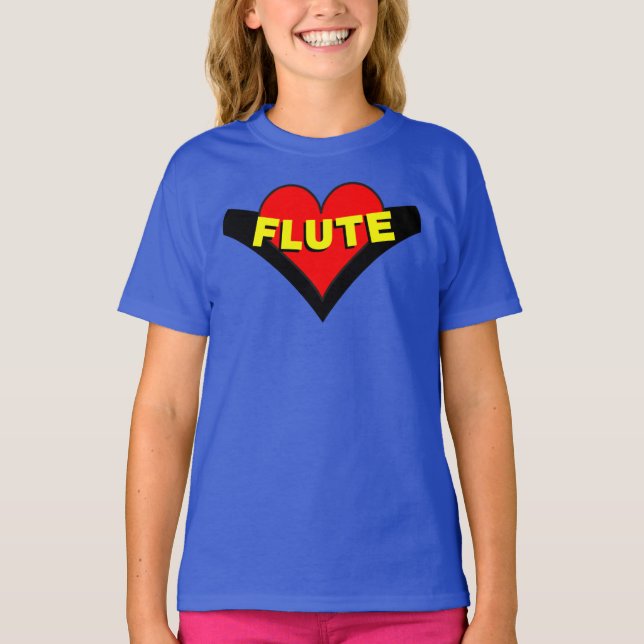 Camiseta Flute sobre el corazón (Anverso)