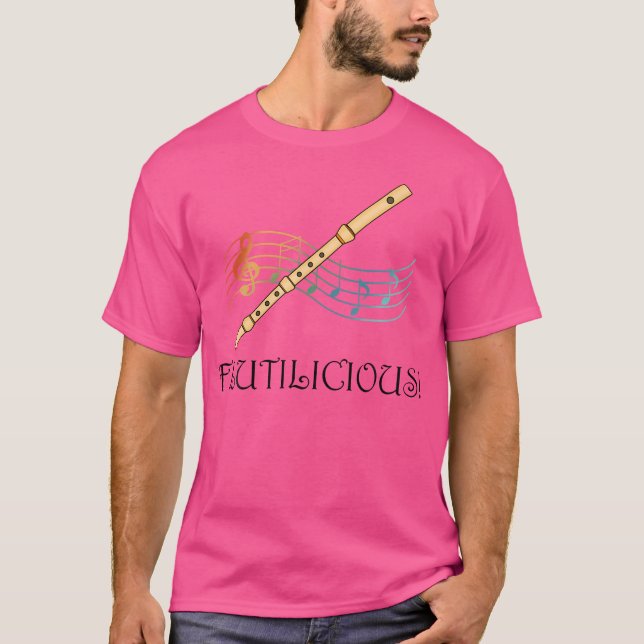 Camiseta Flutilidad Funny Cita Flauta Orquesta Clásica (Anverso)