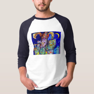 Camiseta FLUTISTA EN AZUL / Noche de Carnaval veneciana