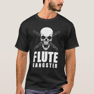 Camiseta Flutista Jugador Marchando Banda Flauta Gangster
