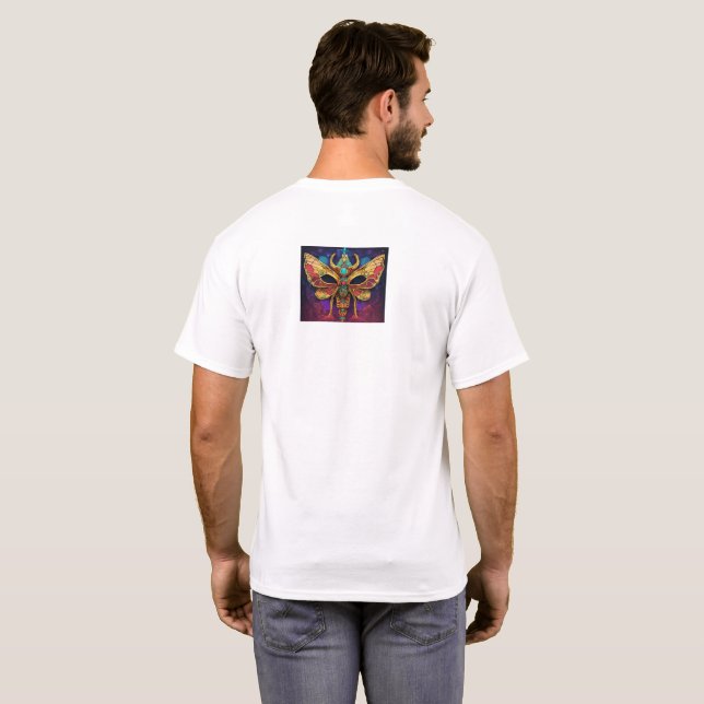 Camiseta "Flutter in Style" o "Wings of Elegance" (Reverso completo)