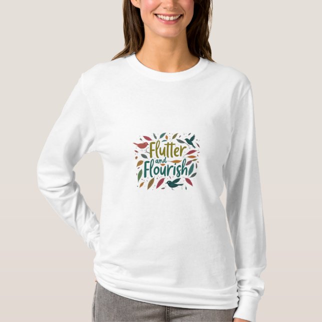 Camiseta Flutter y Flourish (Anverso)