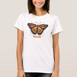Camiseta Flutterby anaranjado