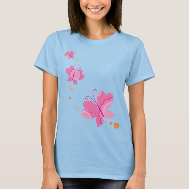 Camiseta FLUTTERBY BUTTERFLIES :: serie de tres 1 (Anverso)