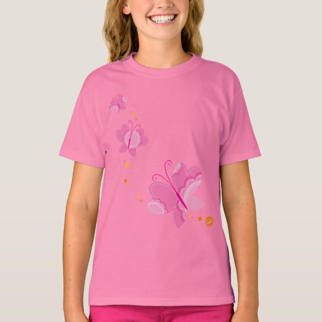Camiseta FLUTTERBY BUTTERFLIES :: serie de tres 1 (Anverso)