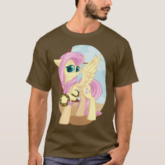 Camiseta Fluttershy con Ball Python MS Paint Gleamy Dreams