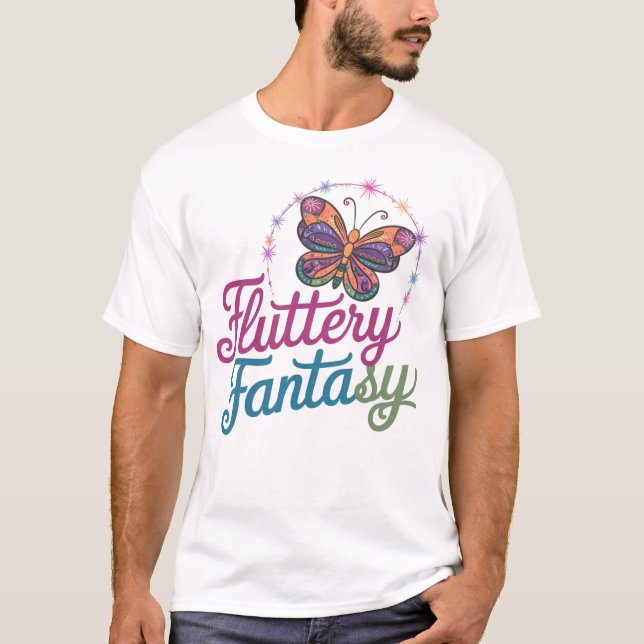 Camiseta ✅ 👕 Fluttery Fantasy T-Shirt Design 👕 ✅ (Anverso)