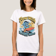 Fluye Con Las Olas Felices Vibraciones Retro Surf