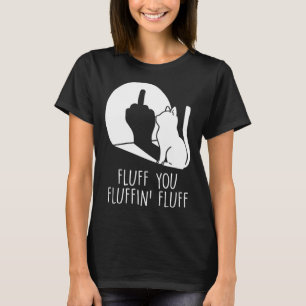 Camiseta Fluye usted gato Dedo Medio agitando gato