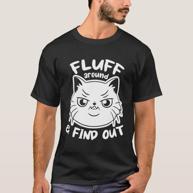Camiseta Fluyen Y Descubren Gato De Humor De Gato (Anverso)