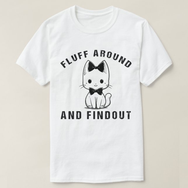 Camiseta Fluyen Y Descubren Humor Gracioso Para Gatos Adult (Diseño del anverso)