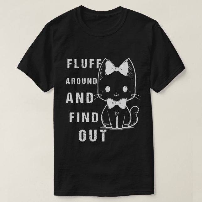 Camiseta Fluyen Y Descubren Humor Gracioso Para Gatos Adult (Diseño del anverso)