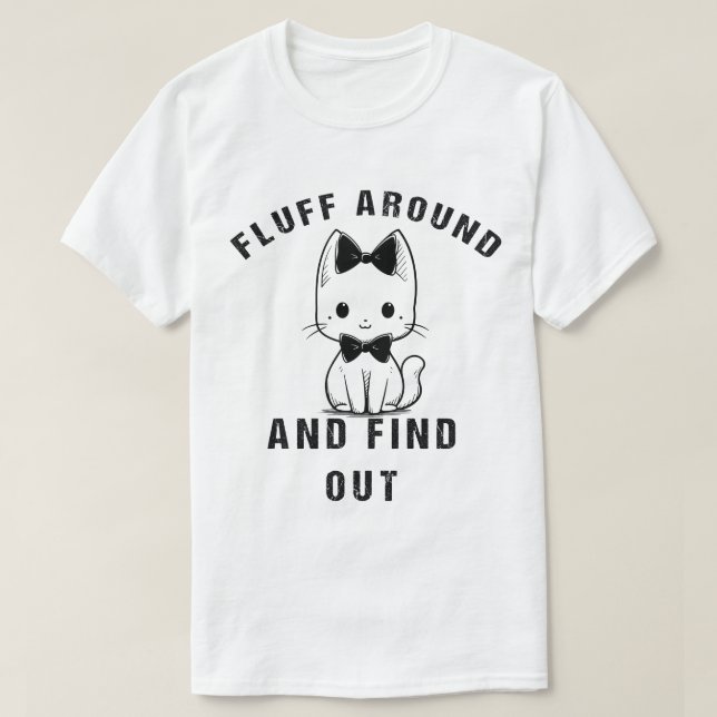 Camiseta Fluyen Y Descubren Humor Gracioso Para Gatos Adult (Diseño del anverso)