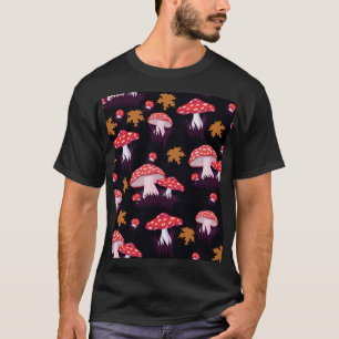 Camiseta Fly agaric, hojas de arce impresas