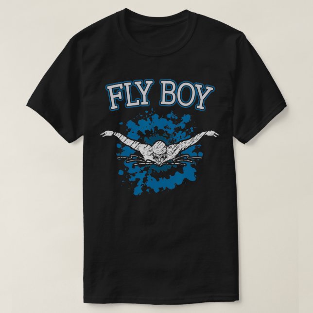 Camiseta Fly Boy Swimming Funny Gift Sport Team (Diseño del anverso)