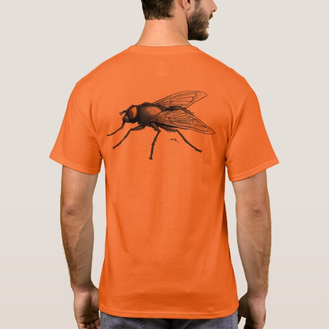Camiseta Fly Buddy men orange T-shirt back (Reverso)
