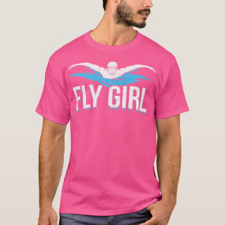 Camiseta Fly Chica Natación Mariposa Equipo De Natación
