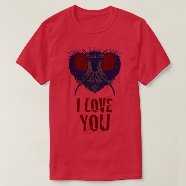 Camiseta Fly Face dice Te Amo (Diseño del anverso)