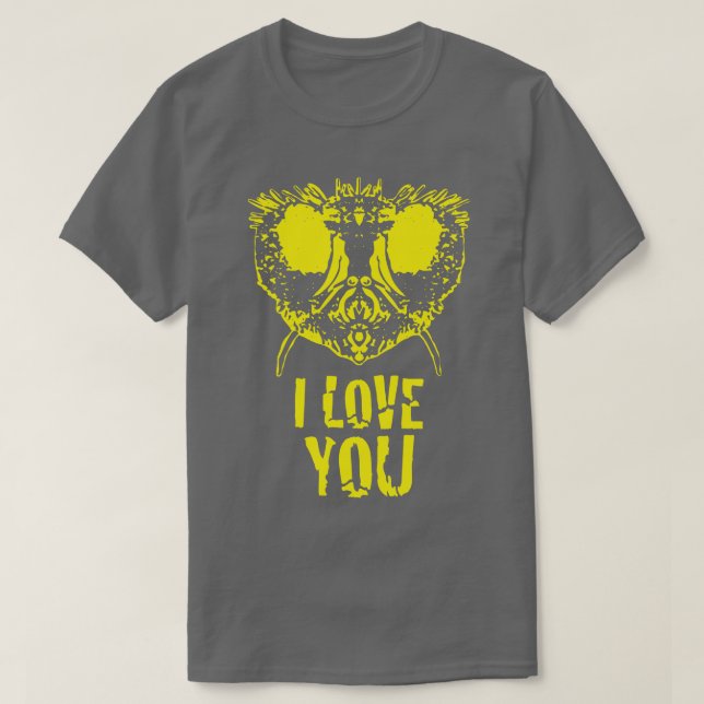Camiseta Fly Face dice Te Amo Versión Amarilla (Diseño del anverso)