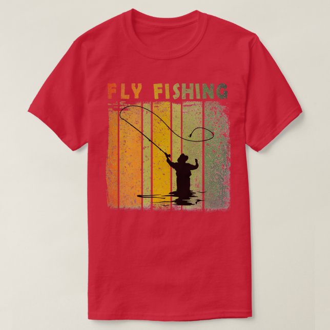 Camiseta fly fishing retro vintage style (Diseño del anverso)