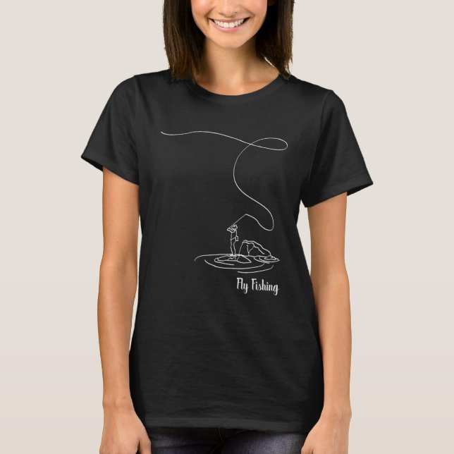 Camiseta Fly Fishing Trout and Mountain  Outdoor Flies Rod (Anverso)