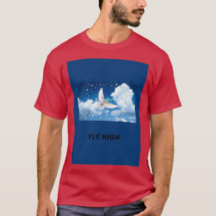 Camiseta Fly high design white dove