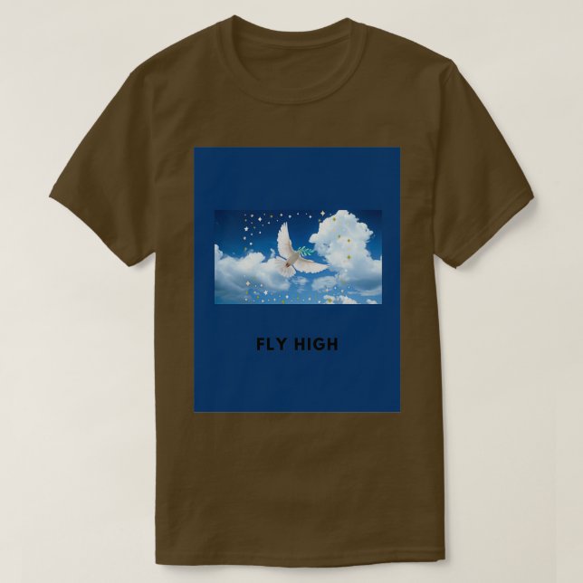 Camiseta Fly high design white dove 2 (Diseño del anverso)