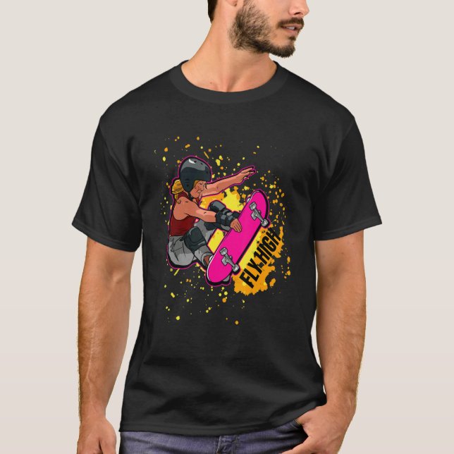 Camiseta Fly High Skateboard Woman (Anverso)