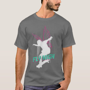 Camiseta Fly High Spray Paint Fairy Skateboarding Ac