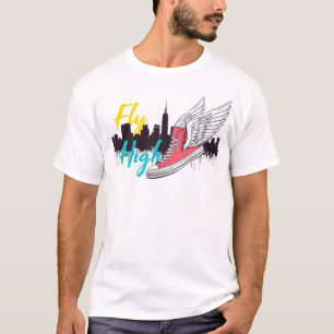 Camiseta Fly High - Wingen Sneaker y New York Skyline