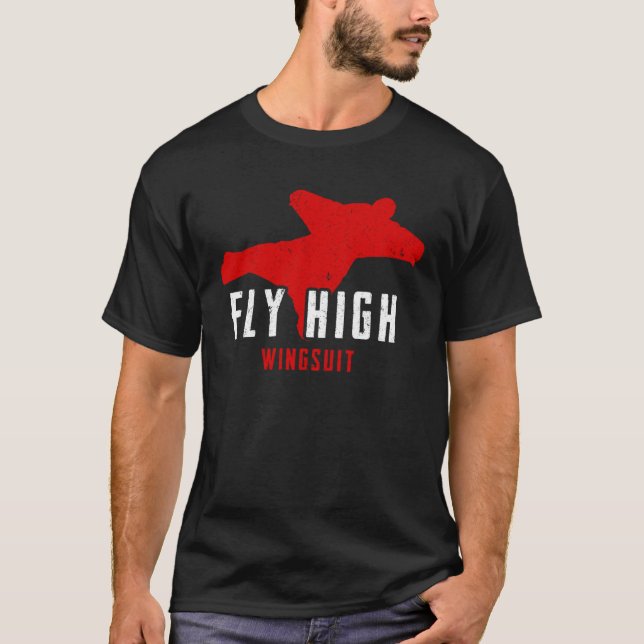 Camiseta Fly High Wingsuit  for Parachute Jumping (Anverso)