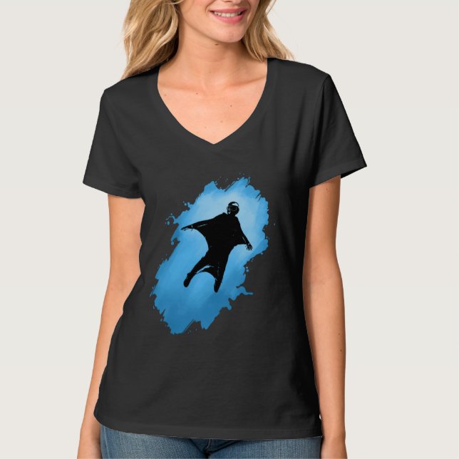 Camiseta Fly like a bird wingsuit freedom (Anverso)