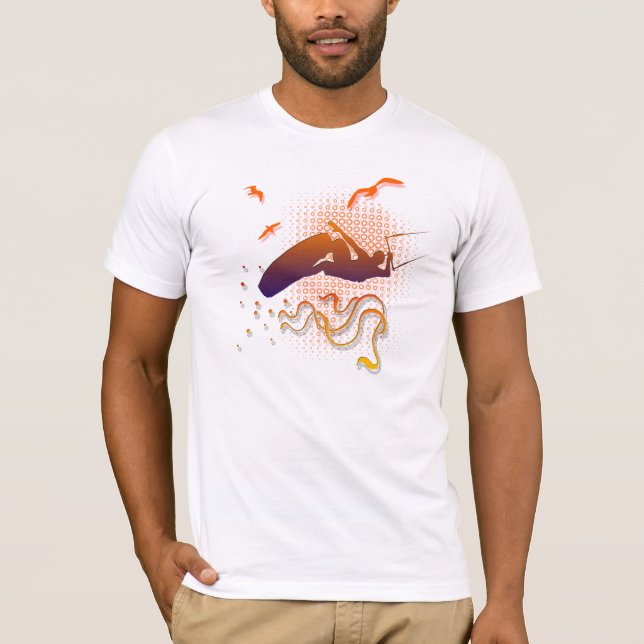 Camiseta Fly like the birds, kitesurf shirt (Anverso)