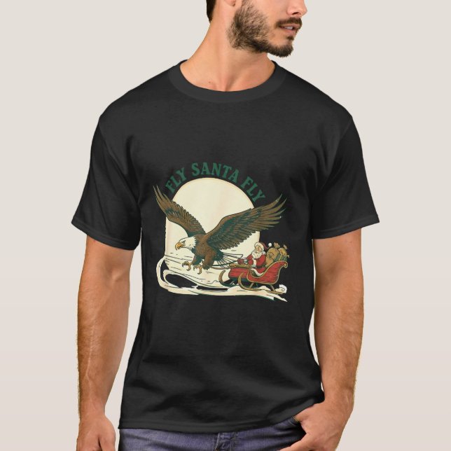 Camiseta Fly Santa Fly Christmas, Santa Football  (Anverso)